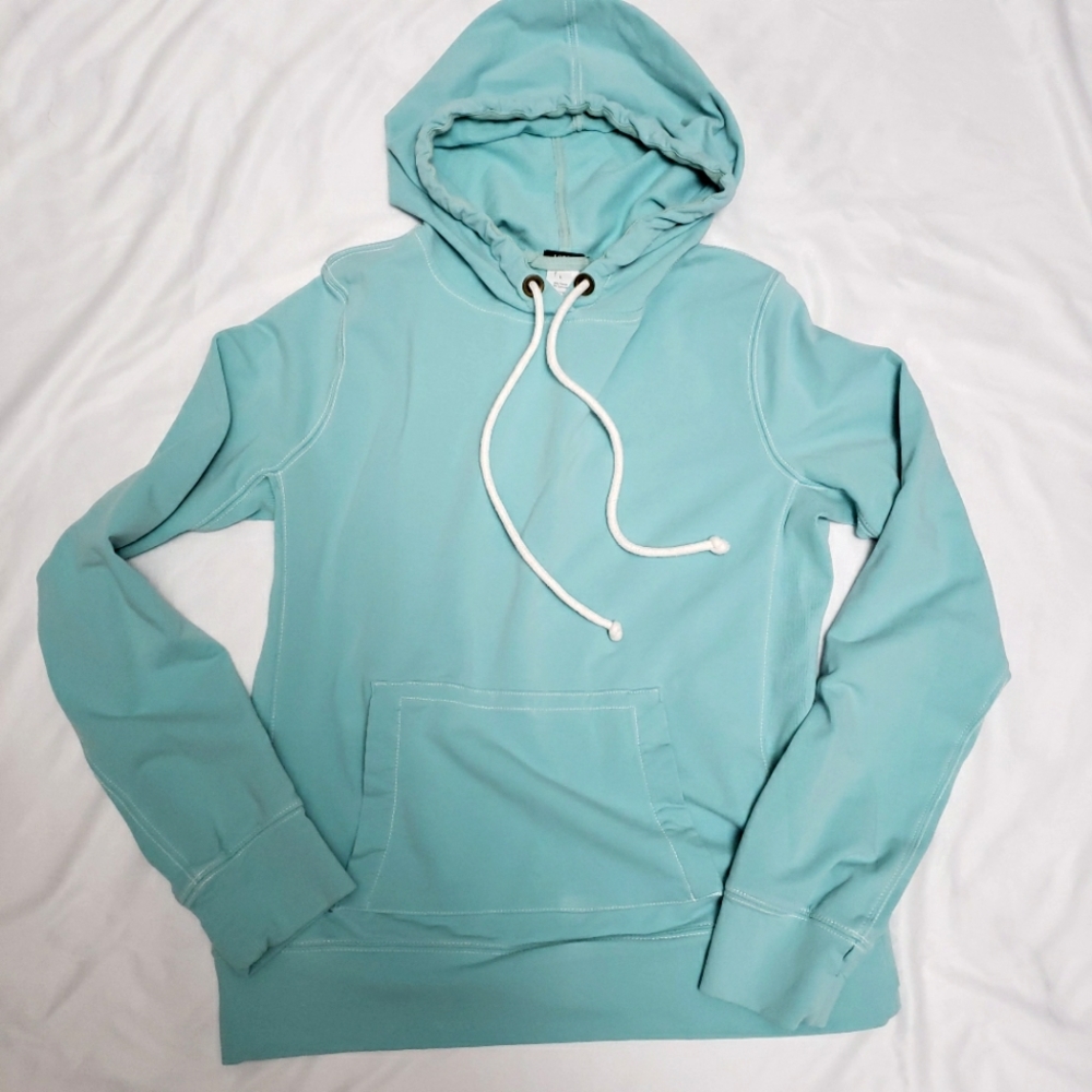 J Crew Teal Seafoam Hoodie Size Large